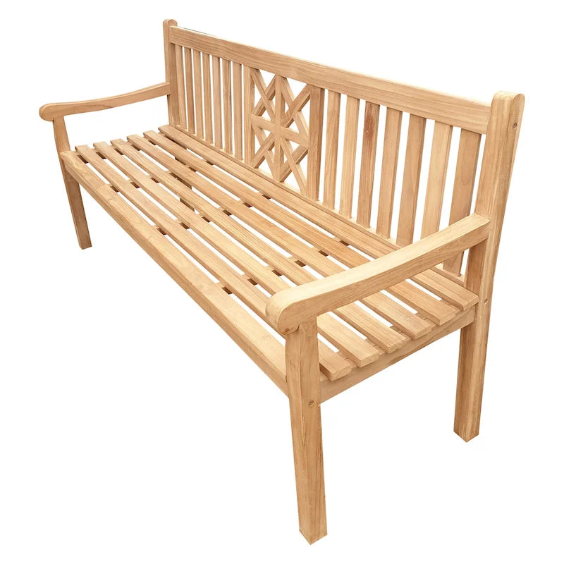 Seven Seas Teak Arizona Teak Wood Outdoor Patio Bench, 6 Foot