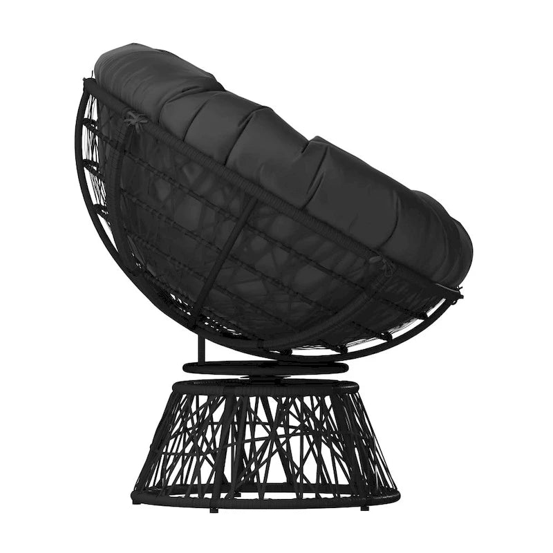 Papasan Swivel Patio Lounge Chair