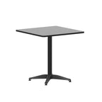 27.5 Square Aluminum Smooth Top Indoor-Outdoor Table with Base