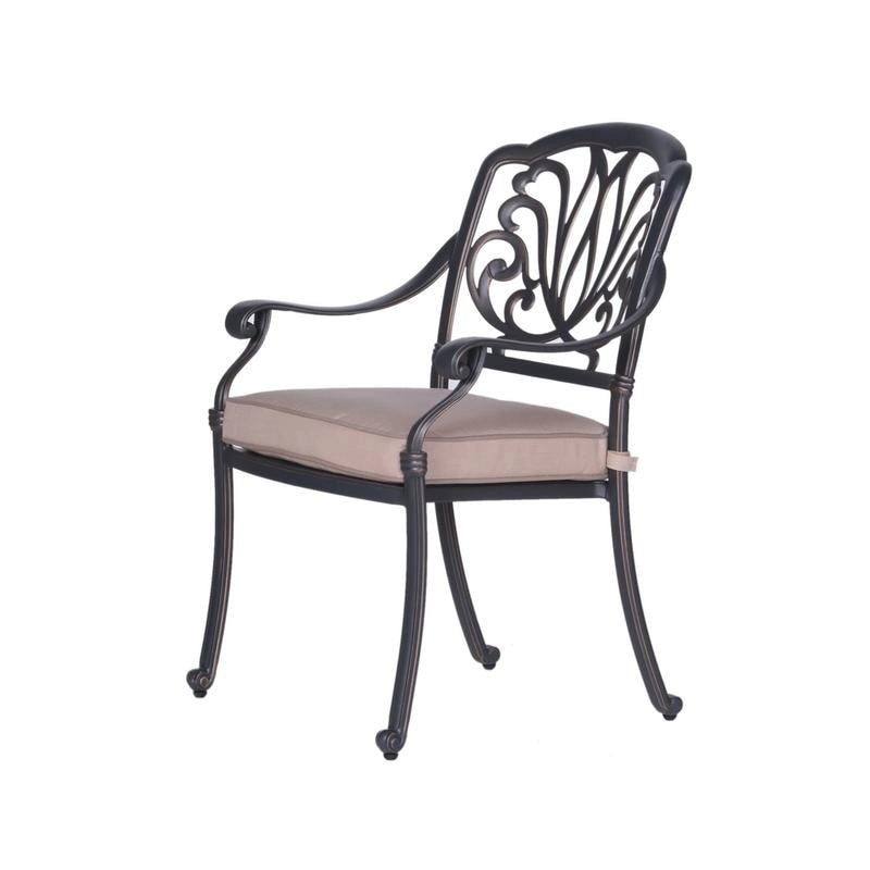 Saybrook Powder-coated Aluminum Arm Chair with Cushion, Set of 2