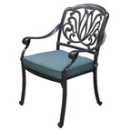 Saybrook Powder-coated Aluminum Arm Chair with Cushion, Set of 2