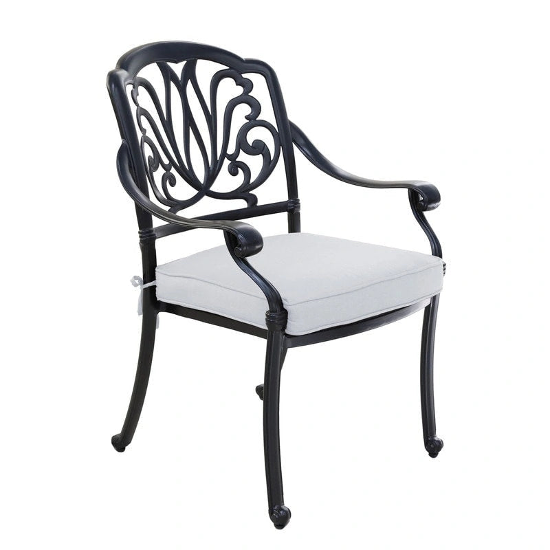 Saybrook Powder-coated Aluminum Arm Chair with Cushion, Set of 2
