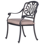Saybrook Powder-coated Aluminum Arm Chair with Cushion, Set of 2