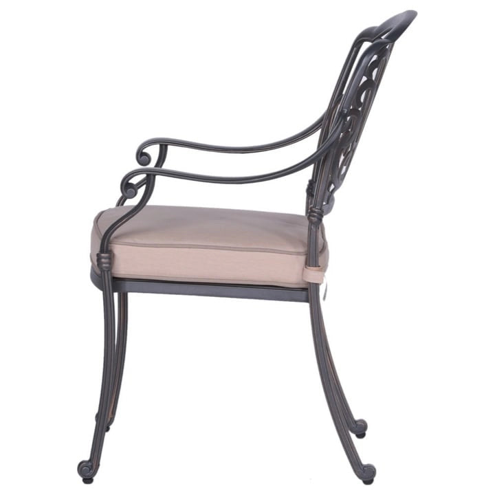 Saybrook Powder-coated Aluminum Arm Chair with Cushion, Set of 2
