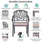 Saybrook Powder-coated Aluminum Arm Chair with Cushion, Set of 2