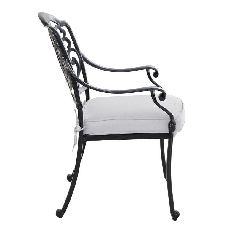 Saybrook Powder-coated Aluminum Arm Chair with Cushion, Set of 2
