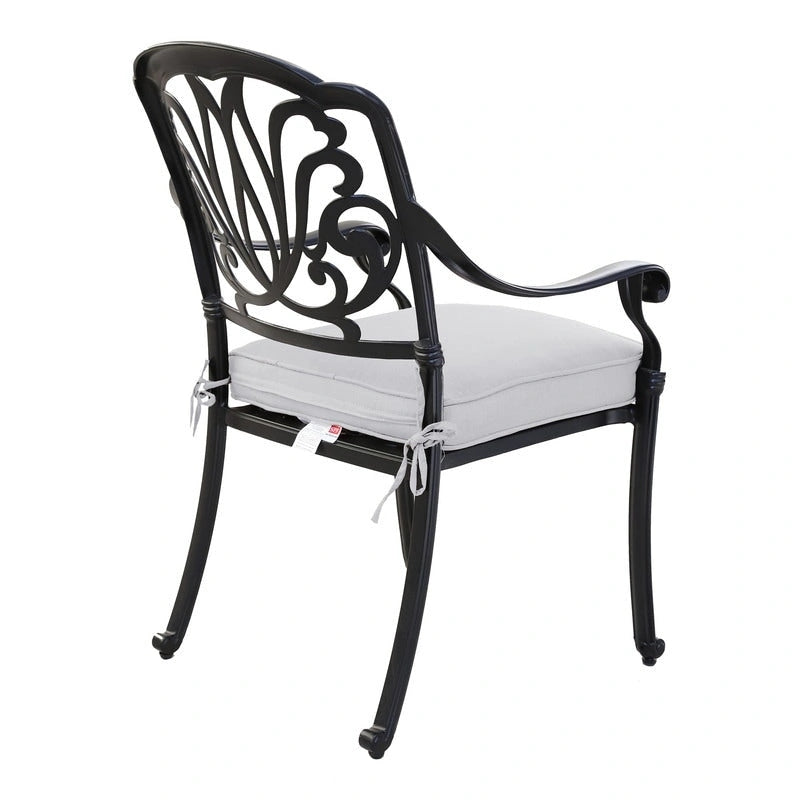 Saybrook Powder-coated Aluminum Arm Chair with Cushion, Set of 2
