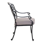 Saybrook Powder-coated Aluminum Arm Chair with Cushion, Set of 2