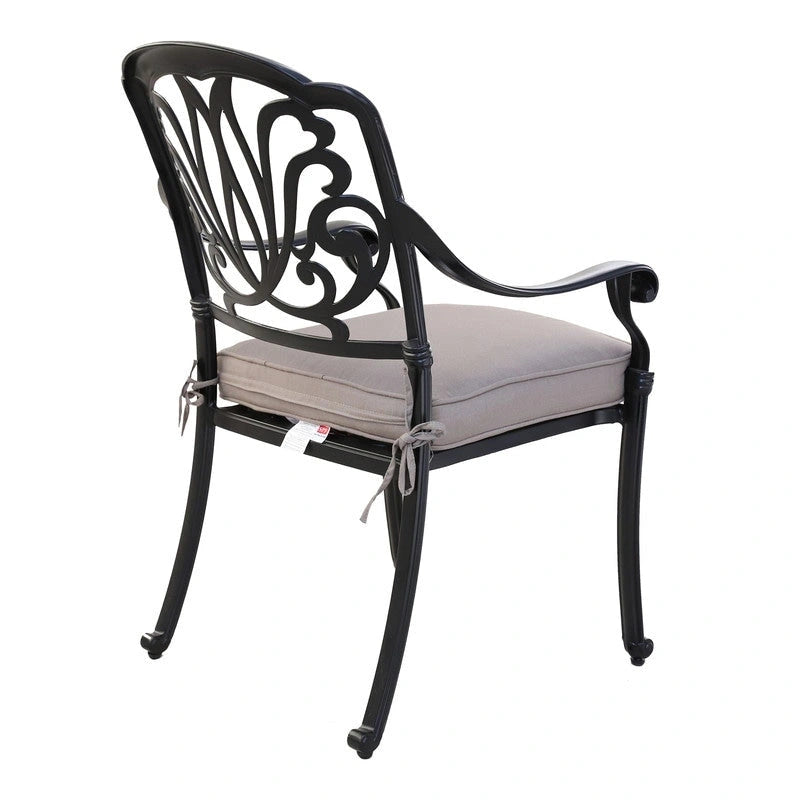 Saybrook Powder-coated Aluminum Arm Chair with Cushion, Set of 2