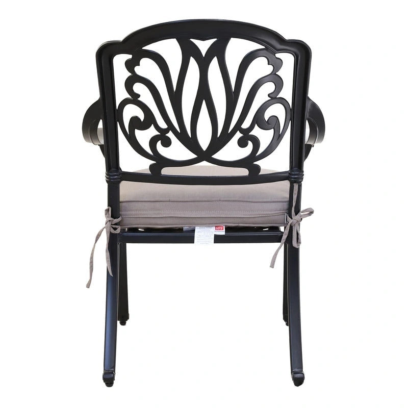 Saybrook Powder-coated Aluminum Arm Chair with Cushion, Set of 2