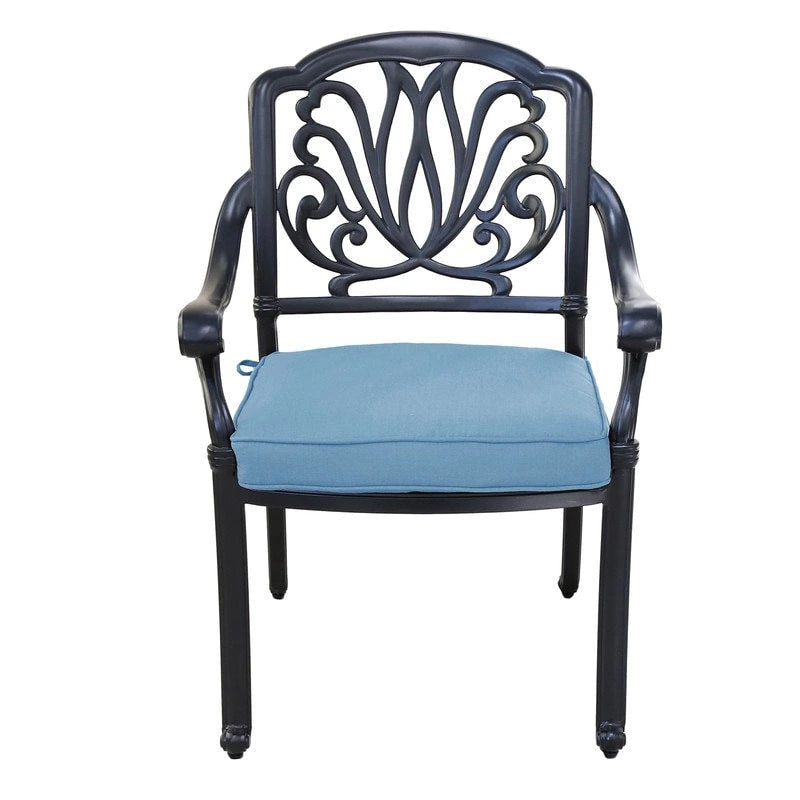 Saybrook Powder-coated Aluminum Arm Chair with Cushion, Set of 2