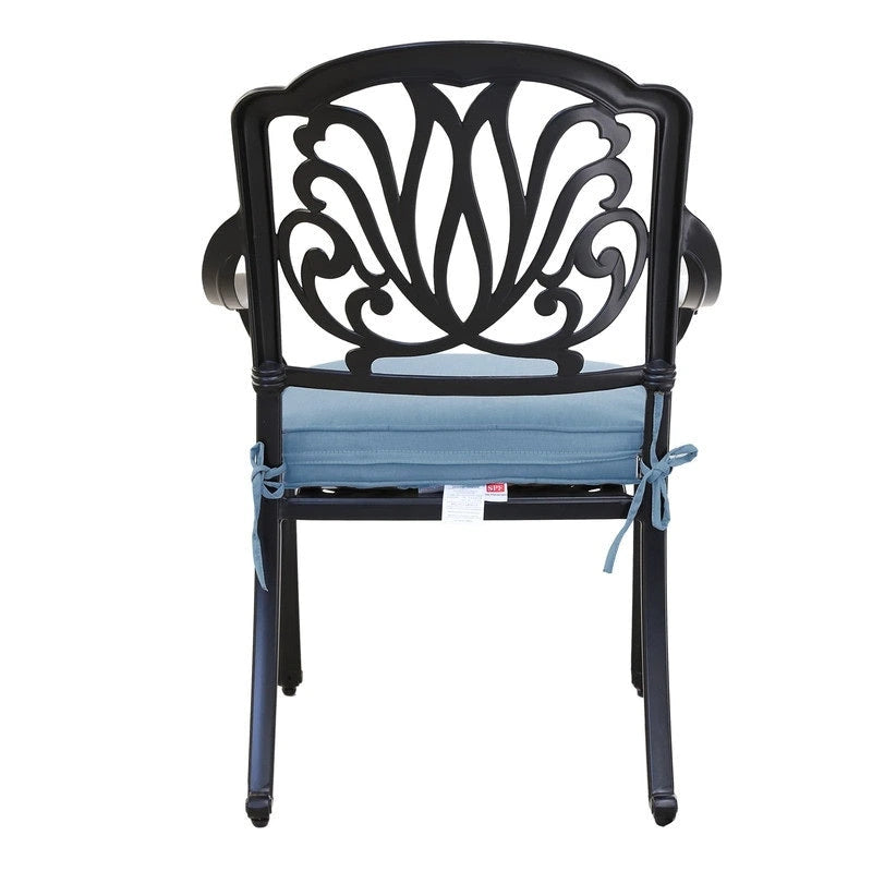 Saybrook Powder-coated Aluminum Arm Chair with Cushion, Set of 2
