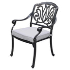 Saybrook Powder-coated Aluminum Arm Chair with Cushion, Set of 2