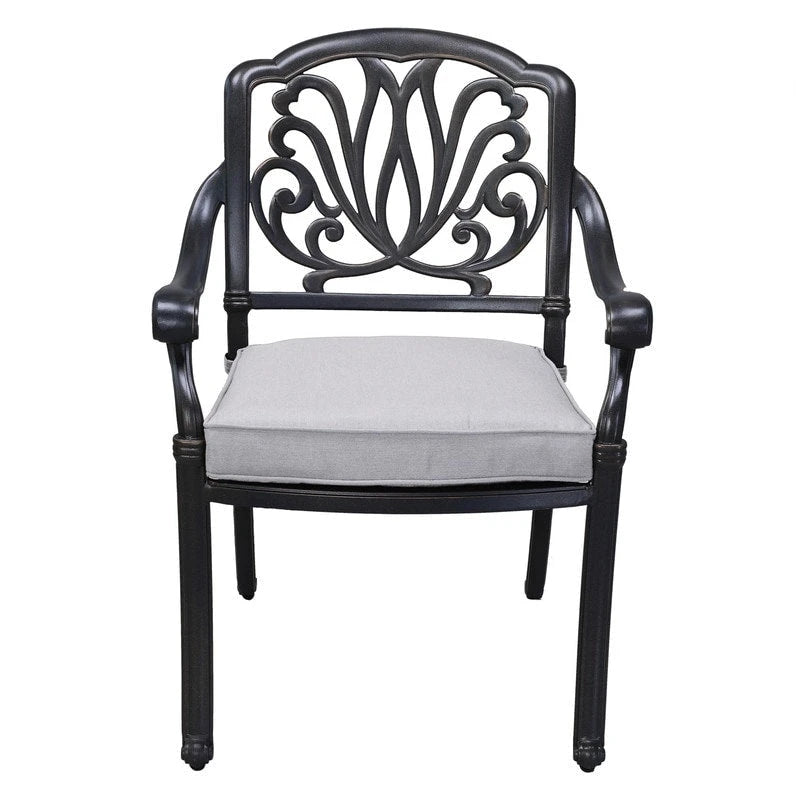 Saybrook Powder-coated Aluminum Arm Chair with Cushion, Set of 2