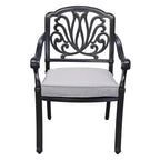 Saybrook Powder-coated Aluminum Arm Chair with Cushion, Set of 2