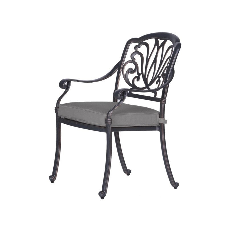 Saybrook Powder-coated Aluminum Arm Chair with Cushion, Set of 2
