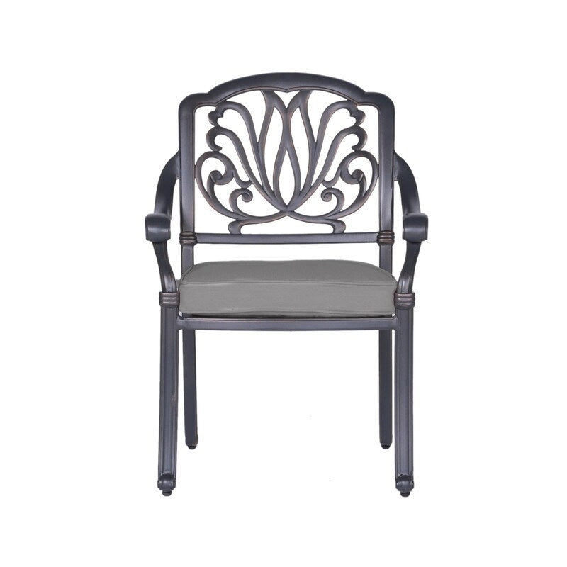 Saybrook Powder-coated Aluminum Arm Chair with Cushion, Set of 2