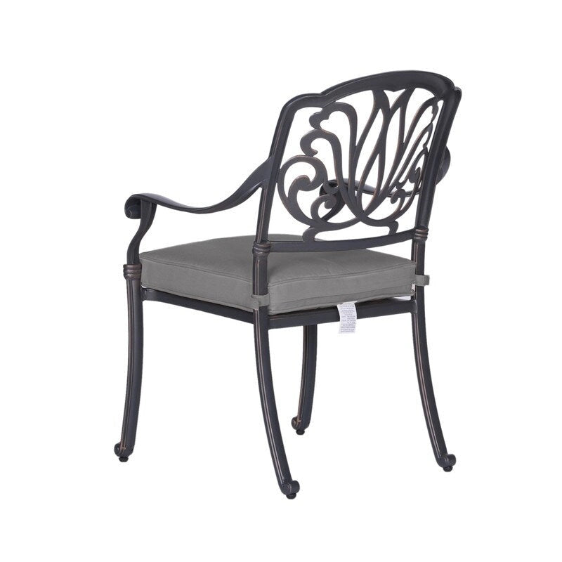 Saybrook Powder-coated Aluminum Arm Chair with Cushion, Set of 2