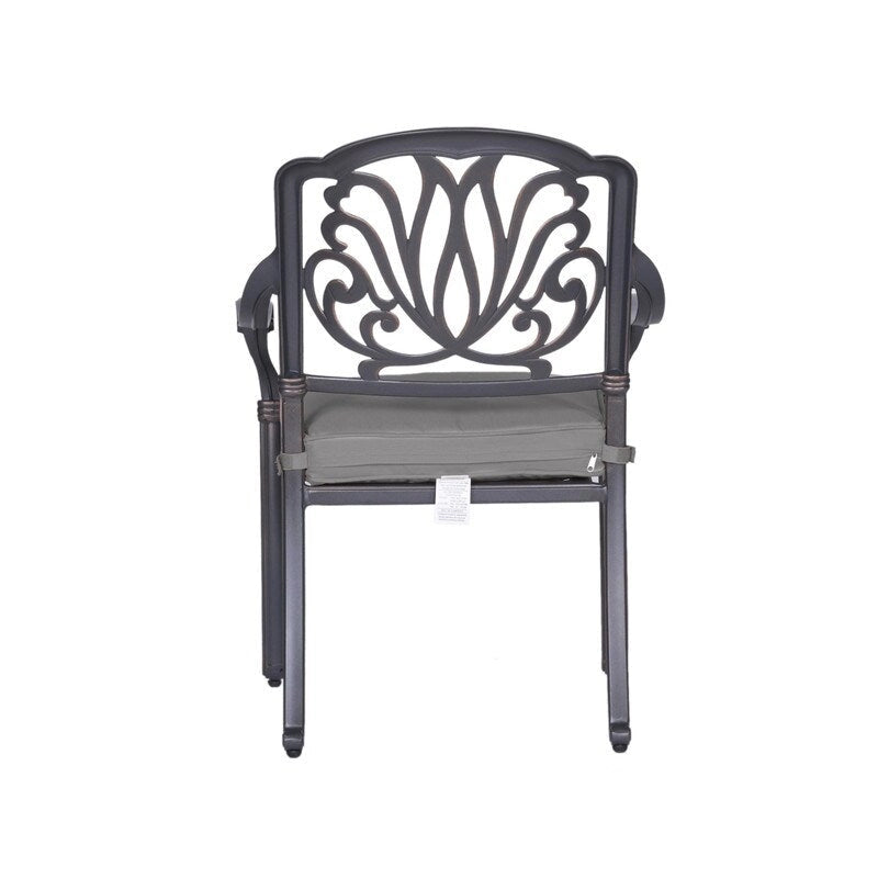 Saybrook Powder-coated Aluminum Arm Chair with Cushion, Set of 2