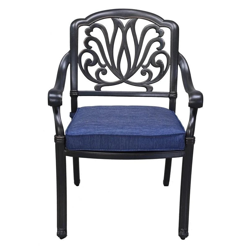 Saybrook Powder-coated Aluminum Arm Chair with Cushion, Set of 2