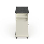 Crosley Full Size White Wood and Granite Top Kitchen Cart - 18d x 51.5w x 36h