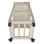 Porch & Den Estelle Unfinished Solid Parawood Kitchen Trolley