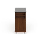 Crosley Full Size Granite Top Kitchen Cart in Cherry - 18d x 51.5w x 36h