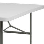 30W x 60L Bi-Fold Granite White Plastic Folding Table - Banquet Table