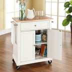 Crosley Compact Wood Top Kitchen Cart - 31W x 18D x 35.5H