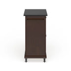 Crosley Compact Solid Black Granite Top Portable Kitchen Cart/ Island in Vintage Mahogany Finish - 18d x 31w x 35.5h