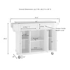 Crosley Full Size Granite Top Kitchen Cart - 18d x 51.5w x 36h