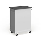 Crosley Compact White Wood Portable Kitchen Cart/ Island with Stainless Steel Top - 18d x 31w x 35.5h