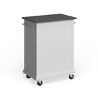 Crosley Compact White Wood Portable Kitchen Cart/ Island with Stainless Steel Top - 18d x 31w x 35.5h