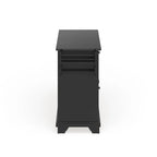 Crosley Lafayette Granite Top Kitchen Island in Black Finish - 51.5W x 18D x 36H