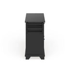 Crosley Lafayette Granite Top Kitchen Island in Black Finish - 51.5W x 18D x 36H