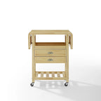Crosley Bristol Double Drop Leaf Kitchen Cart Natural - 15.13d x 45w x 35.25h