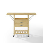 Crosley Bristol Double Drop Leaf Kitchen Cart Natural - 15.13d x 45w x 35.25h