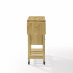 Crosley Bristol Double Drop Leaf Kitchen Cart Natural - 15.13d x 45w x 35.25h
