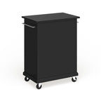 Crosley Compact Solid Black Granite Top Portable Kitchen Cart/ Island in Black Finish - 18d x 31w x 35.5h