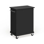 Crosley Compact Solid Black Granite Top Portable Kitchen Cart/ Island in Black Finish - 18d x 31w x 35.5h