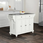 Crosley Cambridge Stainless Steel Top Full Size Kitchen Island/Cart - 18d x 51.5w x 36h
