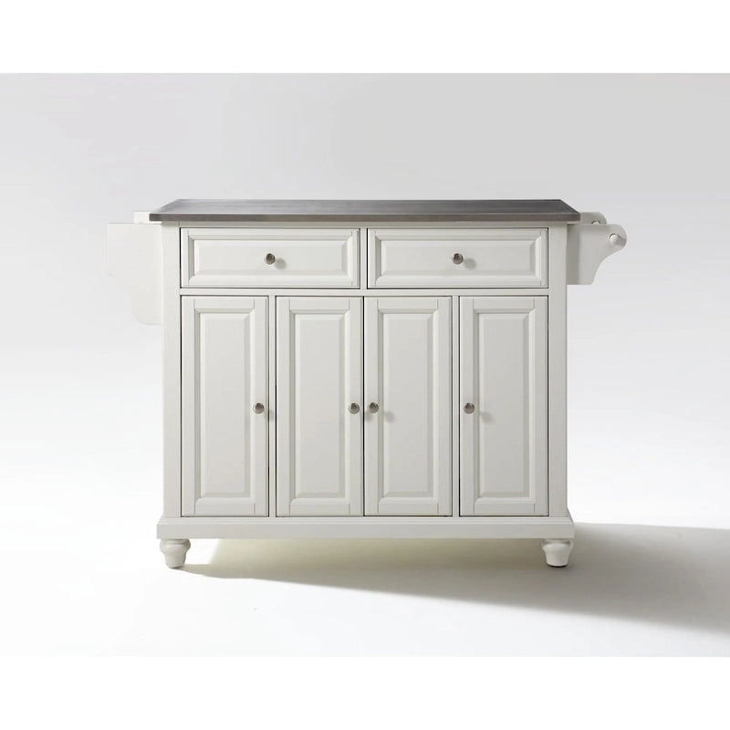 Crosley Cambridge Stainless Steel Top Full Size Kitchen Island/Cart - 18d x 51.5w x 36h