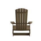Set of 2 All-Weather Modern Wide Slat Back Poly Resin Adirondack Chairs