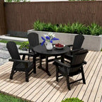 Polytrends Altura 5-Piece Round Poly Eco-Friendly All Weather Outdoor Dining Set