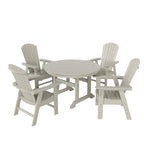 Polytrends Altura 5-Piece Round Poly Eco-Friendly All Weather Outdoor Dining Set