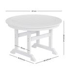 Polytrends Altura 5-Piece Round Poly Eco-Friendly All Weather Outdoor Dining Set