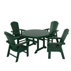 Polytrends Altura 5-Piece Round Poly Eco-Friendly All Weather Outdoor Dining Set