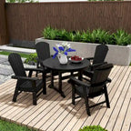 Polytrends Altura 5-Piece Round Poly Eco-Friendly All Weather Outdoor Dining Set