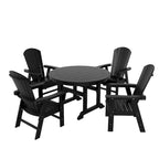Polytrends Altura 5-Piece Round Poly Eco-Friendly All Weather Outdoor Dining Set