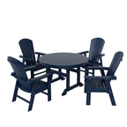 Polytrends Altura 5-Piece Round Poly Eco-Friendly All Weather Outdoor Dining Set